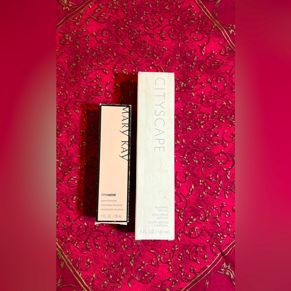 😊2for$25😊Mary Kay NIB bundle of 2 products: pore minimizer and silkening dry oil